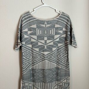 Women’s Peruvian Connection Shirt Short Sleeve Sweater Size S Aztec Pima Cotton